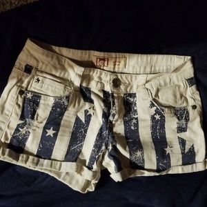 Stars & Strips, low rise jean shorts